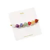 Pulsera de Corazón de Cristal de Colores, Pulsera Tejida a Mano, Pulsera con Forma de Corazón de Cristal Natural Transfronteriza, Regalo de Joyería para Niñas