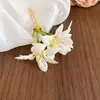 Horquilla de Flor de Tela Estilo Nuevo de Primavera, Súper de Ensueño, Elegante, Dulce y Grácil, Accesorio para el Cabello de Lujo Ligero y de Gama Alta para Mujeres