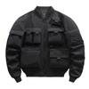 Jaqueta piloto masculina estilo americano uniforme de beisebol retrô jaqueta de trabalho multibolsos jaqueta funcional jaqueta tri-proof
