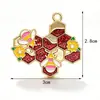 Fabricante Transfronterizo Goteo de Aceite Aleación Casa de Abejas Tarro de Miel Colgante Llavero Accesorios para Joyería DIY Colgante