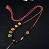 Corda para Colar Trançada Artesanal de Xizang Cordão com Pingente Multicolorido Venda Quente Cordão Vintage com Borla Cordão para Pendurar Joias Populares
