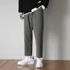 Pantalones de pierna recta de seda helada para hombre de verano, modernos, ligeros, fluidos, casuales, deportivos, de moda, de pierna ancha, largos
