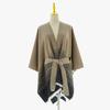 Xale Simples de Nicho Novo Estilo Xale Feminino Espessado Xale Verão Cabo High-end Cinto Listrado Xale de Dupla Face