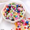 ABS buraco reto imitação pérola pulseira frisado bolsa de material artesanal diy caseiro brincos colar acessórios AliExpress