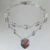 Colar Empilhado Coração de Pérola Estilo Girly Rosa Doce Feminino Nicho Acessórios de Luxo Acessível Design de Ponta Corrente da Clavícula