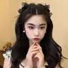 Pinza para el pelo de princesa con lazo, popular en Internet, mismo estilo, de malla, estilo nuevo, pinza para el pelo para mujer, organza, para flequillo, para la parte delantera de la cabeza, accesorio para el cabello