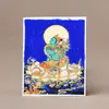 Thangka Cinabrio, Pintura del Quinto Maestro, Farmacéutico Zakiram, Vida Pasada y Vida Presente, Madre Verde Benmingfo, Puede Cambiar la Imagen, Thangka Marea Nacional