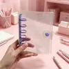 Fichário Simples A5 com Glitter, Capa de Fichário A5 em Couro Macio, Caderno, Planejador, Porta-Cartões, Páginas Recarregáveis de 6 Furos