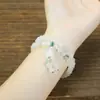 Pulsera de Doble Círculo para Mujer Multi-Estilo con Perlas Naturales Tianshan Cui Bei, Círculos Múltiples, Nicho de Alta Gama, Fábrica de Jade de Xinjiang, Venta al por Mayor