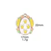 [Huevo de Pascua] conejo Pascua serie de dibujos animados huevo aleación de zinc accesorios collar adornos para llaves