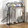 Tendedero de ropa simple de pie para dormitorio, Barra de ropa plegable para el hogar, Tendedero para balcón interior, Perchero para secar ropa, Armario