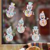 Rps851 Boneco de Neve de Natal Prisma Arco-Íris Eletrostático Adesivo de Vidro Colorido Decoração de Feriado Película Pegadora de Sol