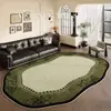 Alfombra de Pelo Rizado Estilo Vintage, Cobertura Completa de Área Grande, Alfombra Retro para Sala de Estar de Uso Doméstico, Resistente a las Manchas y Fácil de Mantener, Felpudo para Mesa de Café y Patas de Mesa