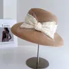 Sombrero de Pescador de Encaje de Malla Estilo Hepburn del Sur de Francia para Mujer, Sombrero de Paja con Protección Solar para Verano, Sombrero Pantalla Estilo Vacaciones, Moderno
