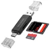 Modelo Privado de Fábrica Tipo-C/2.0 USB Dos en Uno Externo Lector de Tarjetas Tf/Sd Lector de Tarjetas Cámara