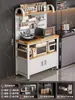 Estante de Almacenamiento para Cocina Multifuncional de Piso para el Hogar Contra la Pared Encimera Estante de Almacenamiento para Horno de Microondas Ollas y Sartenes Aparador Gabinete