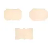 Conjunto de 6 Peças Mingguan de Etiquetas DIY Cor de Madeira Natural com Corda de Cânhamo, Acessórios Decorativos Artesanais Semi-Acabados, Placa de Suspensão para Porta de Madeira