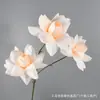 Rosa de Burbuja Artificial de Rosa de Pétalo Plegable de 3 Cabezas para Decoración y Arreglo de Bodas, Salones, Hogares y Hoteles