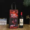 Bolsa de vino no tejida laminada en stock Paquete individual y doble para vino Bolsa de regalo para empaque Bolso de mano con logotipo