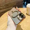 Funda para Teléfono Móvil Iphone17 Galvanizada con Patrón de Cd y Brillo con Cola Succión Magnética Apple Magsafe Set 16Pro 15 Adecuado