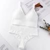 Sutiã Tubinho de Renda com Aro em V Estilo Russo Costas Nuas Conjunto Calcinha