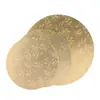 Base Redonda Dourada para Bolo Base para Mousse de Confeitaria Base para Bolo de Aniversário Placa de Densidade Placa Ondulada para Bolo