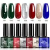 Set de Esmalte en Gel para Uñas de 7/8 Piezas, Arte de Uñas Temático Navideño, Capa Superior, Capa Base, Set de Cuidado para Uñas, Producto de Venta Caliente Transfronterizo