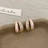 Pendientes de Corazón con Flor Rosa de Goteo de Aceite, Dulces, Lindos, Exquisitos, Ligeros, de Lujo y Alta Gama, Pendientes Elegantes, Versátiles y Delicados para Mujer