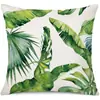 Novedades Primavera y Verano Productos para el Hogar Transfronterizos Funda de Almohada de Lino con Hojas Funda de Almohada Caliente de Amazon Funda de Almohada Lumbar Venta al por Mayor