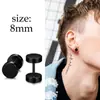 Brincos Cruzados da Moda Amazon Brincos de Aço Inoxidável Brincos Parafusos Halteres Conjunto de Barbell Redondo para Bolo