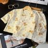 Conjunto de Pijama para Niños Delgado Verano Primavera y Otoño Conjunto de Dos Piezas Niñas Pijama Nuevo Cárdigan para Bebé Ropa para Aire Acondicionado