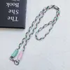 Huayang Bolsa Transversal Corda Trançada Color Blockada Trama Lanyard para Celular Simples Nó Duplo Corda Colorida Trançada Alça de Pescoço Alça para Garrafa d'Água