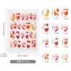 Unhas Vestíveis de Comércio Exterior, Unhas Postiças Removíveis, Unhas de Manicure, Unhas Amêndoa de Comprimento Médio, Unhas Francesas Degradê, 24 Peças