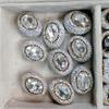 Bola de diamante incrustada con cuentas de cristal de pedrería, cuentas con agujero, cuentas espaciadoras, hechas a mano, material para colgante de pulsera de mano, accesorios de joyería DIY al por mayor