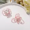 Pin de pelo de cristal hueco antiguo de tres flores DIY hecho a mano con cuentas accesorios para el cabello pendientes accesorios al por mayor