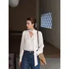 Camisa Casual Elegante de Color Sólido de Manga Larga Nueva Otoño 2026 para Distribución en Transmisión en Vivo en el Mercado Sijiqing
