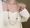 Colar Longo de Pérolas Moda Retrô Francesa para Mulheres Luxo Leve Temperamento Corrente Simples para Suéter Acessórios Estilo Explosivo de Alto Padrão