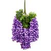 Decoração de casamento de teto tira de flores flor de simulação impressão colorida de flores flor artificial de sete cores atacado flor longa de simulação glicínia