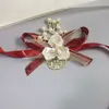 Padrinos Damas de Honor Boutonnières Novio Novia Ceremonia de Boda Corsages para los Padres Fiesta de Bienvenida Fiesta de Despedida Pulseras para Hermanos