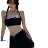 Traje de baño Sexy Estilo Coreano para Mujer Tubo Dividido Vacaciones en la Costa Estilo Ins Tres Piezas Estilo Falda Bikini para Aguas Termales