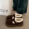 Botas de Nieve de Suela Gruesa para Mujer, Zapatos Peludos Cálidos con Forro de Lana, Zapatos Birkenstock para Mujer, Nuevos Mocasines Birkenstock de Invierno 2026, Zapatos de Algodón