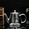 Tetera Juego de Té de Vidrio Tetera Doméstica para Agua de Té Resistente a Altas Temperaturas Filtro Separador Espesado Tetera Eléctrica de Cerámica