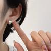 Anillo de Plata Esterlina S925 Aretes Asimétricos en Forma de C de Línea Multicapa Ropa Sencilla para el Trabajo Diario Moda Estilo Coreano Joyería para las Orejas