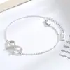Pulsera de Diseño Nicho Transfronterizo Europeo y Americano para Mujer, Moda, Simple, Lazo, Circonita Microincrustada de Alta Calidad, Estilo Ins