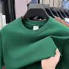Camiseta de Manga Corta 100% Algodón Puro de Peso Pesado para Hombre Nuevo Estilo Verano 2026 Cuello Redondo Color Sólido Transpirable Top Camiseta Casual para Hombre