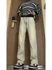 Calça Casual com Vibe Estilo Americano, Calça Reta Slim-Fit High Street, Novo Jeans Flare para Primavera e Outono para Homens
