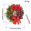 Decoración de Reno de Terciopelo Rojo Adorno Colgante Colgador Clásico para Puerta Decoración de Hotel Corona de Navidad Venta al por Mayor