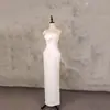 Vestido de Banquete de Registro de Boda de Novia 2026, Silueta Sirena Simple de un Hombro, Vestido de Boda Delgado de Satén Ligero, Vestido para Recepción y Salida