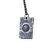 999 Pies Plata Amarillo Dios de la Riqueza Colgante Redondo Hecho a Mano para Pastel Hombres y Mujeres Personalidad Colgante de Plata de la Suerte Ocho Tesoros Auspiciosos Ping An Nafu