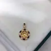 Acessórios da moda feitos à mão DIY pingente de pérola para mulheres, zircônia azul microincrustada, acessórios estilo vintage Hong Kong atacado transfronteiriço